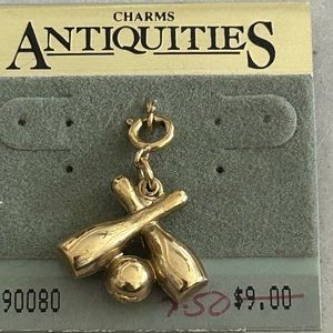 Women’s vintage bowling pins charm